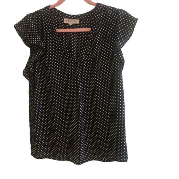 Philosophy Tops - Philosophy Black &‎ White Flowy Polkadot Sleeveless V-neck Top Size Small